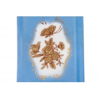 Porcelanowy flakon perfumowy w stylu biedermeier.  Porcelana złocona, malowana. II poł. XIX w.